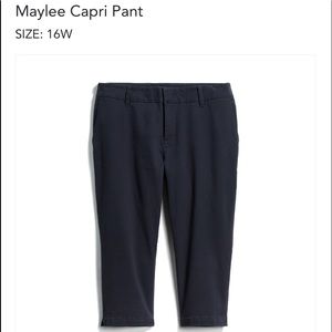 Market & Spruce Navy Capri Pants- Stitch Fix 16 W
